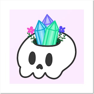 Skull Crystal Pot Posters and Art